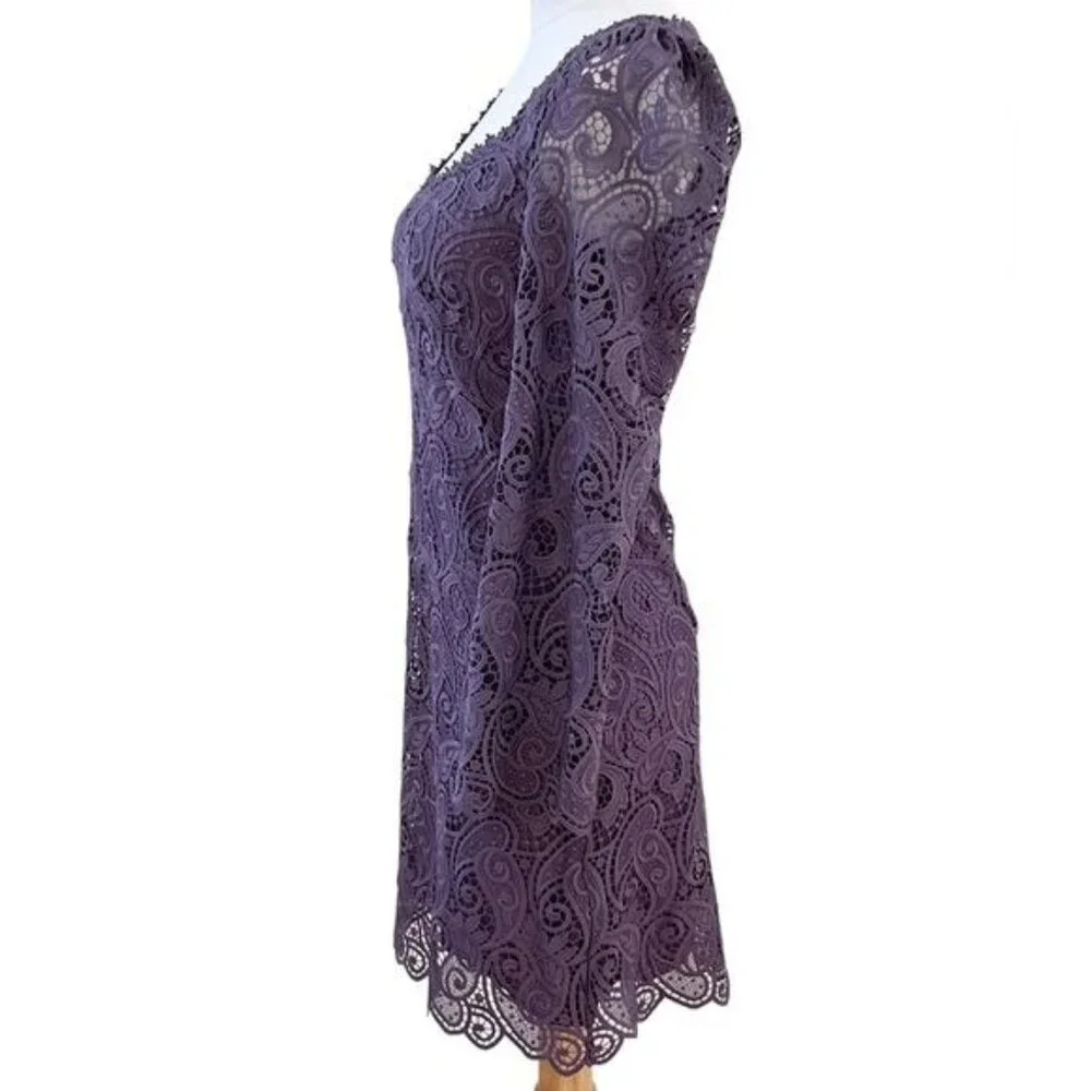 Anthropologie Maeve Embroidered Lace Mini Dress Size 2 NWOT